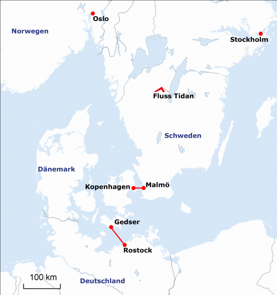 Scandtrack Kanutour Schweden 2b---Rostock-Gedser-Oeresund