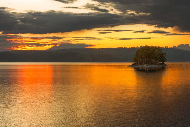 Scandtrack Kanutour Schweden Sonnenuntergang