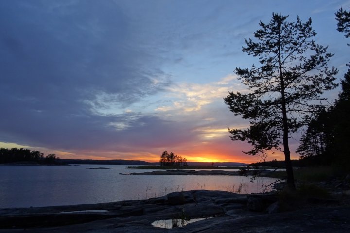Scandtrack Kanutour Schweden 672017Sonnenuntergang